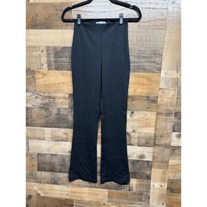 Reformation Black High Waisted Flare Ponte Pants Side Zip Small Petite SP